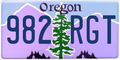 OR license plate 982RGT