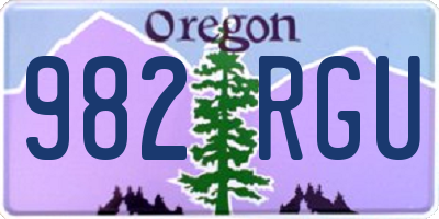 OR license plate 982RGU