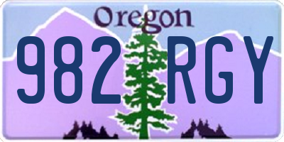 OR license plate 982RGY