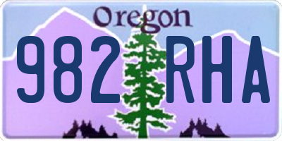OR license plate 982RHA
