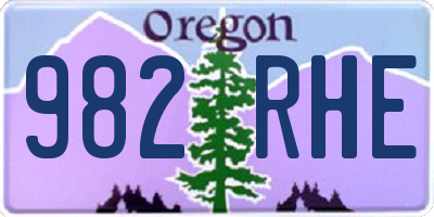 OR license plate 982RHE