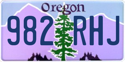 OR license plate 982RHJ