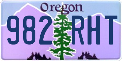 OR license plate 982RHT