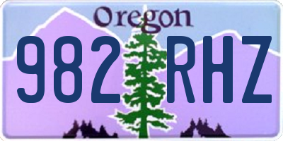 OR license plate 982RHZ
