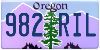 OR license plate 982RIL