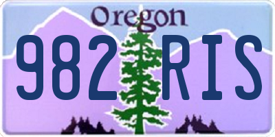 OR license plate 982RIS
