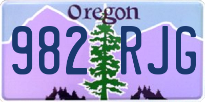 OR license plate 982RJG