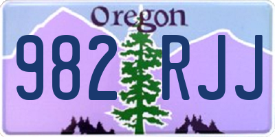 OR license plate 982RJJ