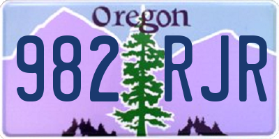 OR license plate 982RJR