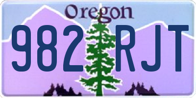 OR license plate 982RJT