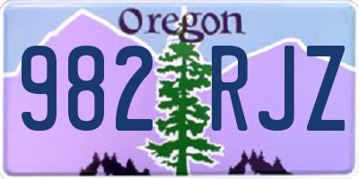 OR license plate 982RJZ