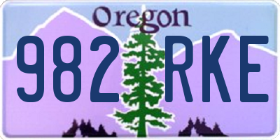 OR license plate 982RKE