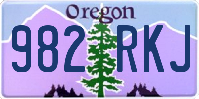 OR license plate 982RKJ