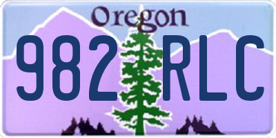 OR license plate 982RLC