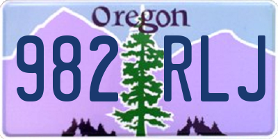 OR license plate 982RLJ