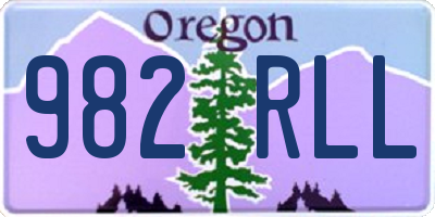 OR license plate 982RLL