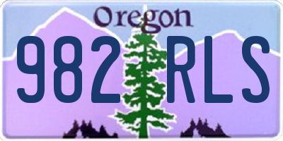 OR license plate 982RLS