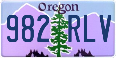 OR license plate 982RLV
