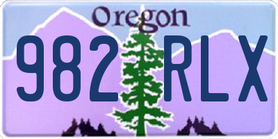 OR license plate 982RLX