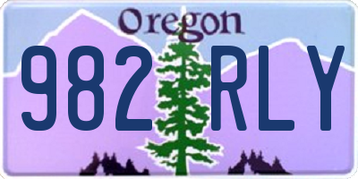 OR license plate 982RLY