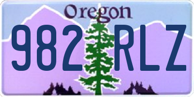 OR license plate 982RLZ