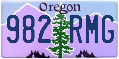 OR license plate 982RMG