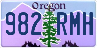 OR license plate 982RMH