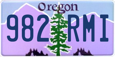 OR license plate 982RMI