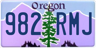 OR license plate 982RMJ