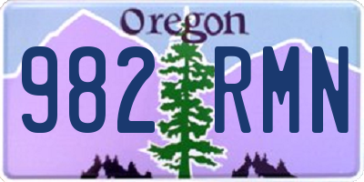 OR license plate 982RMN