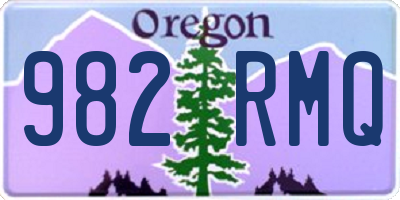 OR license plate 982RMQ