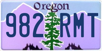 OR license plate 982RMT