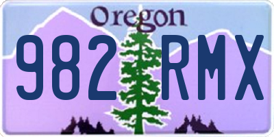 OR license plate 982RMX