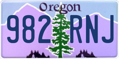 OR license plate 982RNJ