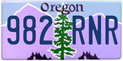 OR license plate 982RNR