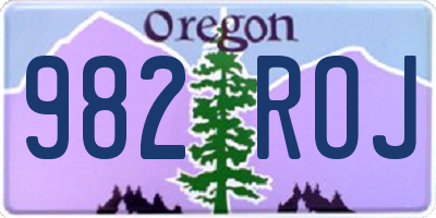 OR license plate 982ROJ