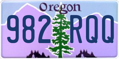 OR license plate 982RQQ