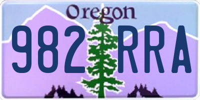 OR license plate 982RRA