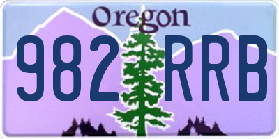 OR license plate 982RRB