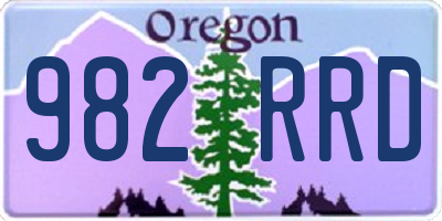 OR license plate 982RRD