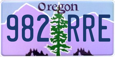 OR license plate 982RRE
