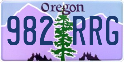 OR license plate 982RRG