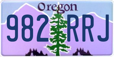 OR license plate 982RRJ