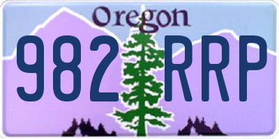 OR license plate 982RRP