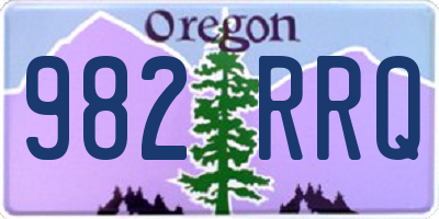 OR license plate 982RRQ