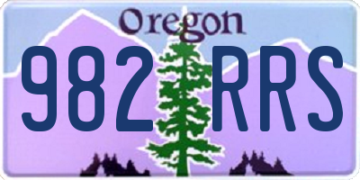 OR license plate 982RRS