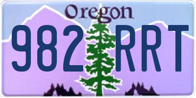 OR license plate 982RRT