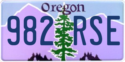 OR license plate 982RSE