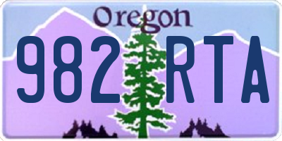 OR license plate 982RTA