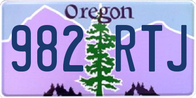 OR license plate 982RTJ